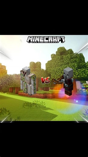 Minecraft Mutant iron golem vs Mutant pillager #shorts #viral