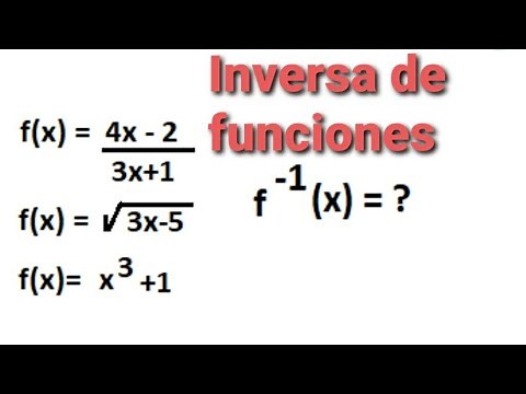 INVERSA DE UNA FUNCIÓN cómo despejar diferentes funciones