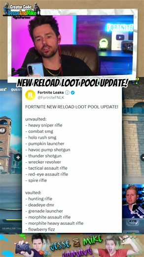 NEW FORTNITE RELOAD LOOT POOL UPDATE! #shorts #fortnite #fortniteclips
