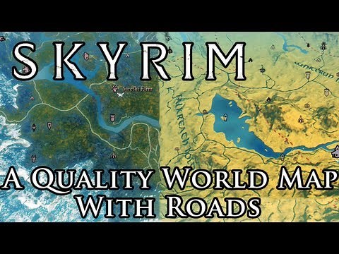 Skyrim Mod: A Quality World Map - With Roads - UI