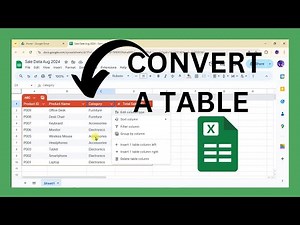 How To Quickly Convert Your Data Into A Table In Google Sheets