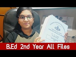 B.Ed 2nd year All Files with sample Pdf