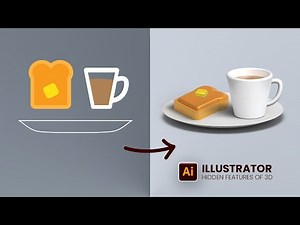 How to Create a 3D Cup Plate and Bread in Adobe Illustrator – Step-by-Step Tutorial in Hindi