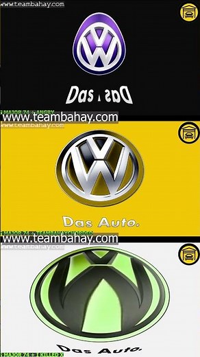 NEW AND OLD VOLKSWAGEN LOGO ANIMATION IN 3 SUPER WEIRD EFFECTS PART 40 #shorts #logo #volkswagen