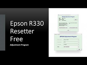 How to Reset Epson R330 with R330 Resetter