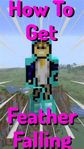 Feather Falling Is Easy #minecraft #minecrafttipsandtricks #minecraftshorts