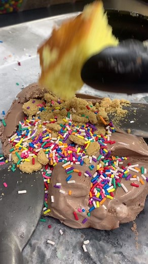 Delicious Chocolate Ice Cream with Tons of Toppings