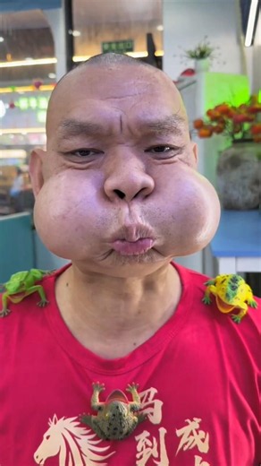 🐸 Grandpa's Funny Frog Face Challenge! 😂🤣 | Wait for the Surprise! ❤️ #shorts