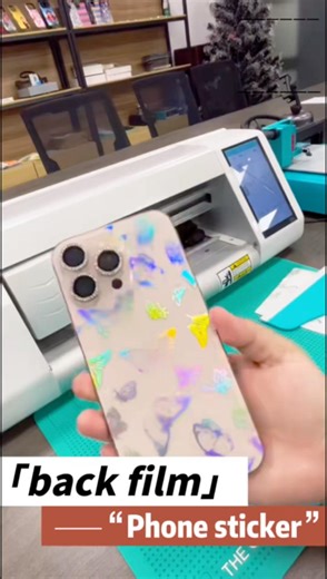 Holographic back film machine creates rainbow phone protection scratch proof stunning shine visual