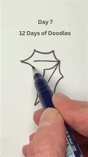 How to Draw Holly ✏️ Easy Doodle from the Number 7