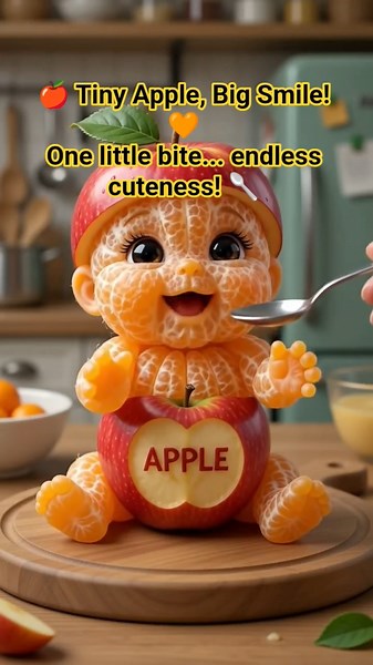 The Cutest Apple Baby Ever! 🍎🥹 One Tiny Bite Will Melt Your Heart ❤️