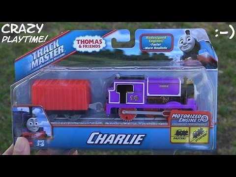 Thomas & Friends Trackmaster Charlie Unboxing + Kiddie Slide and Swing Playtime