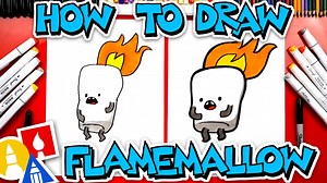 How To Draw Flamemallow From YouTube Kids App - Art For Kids Hub -