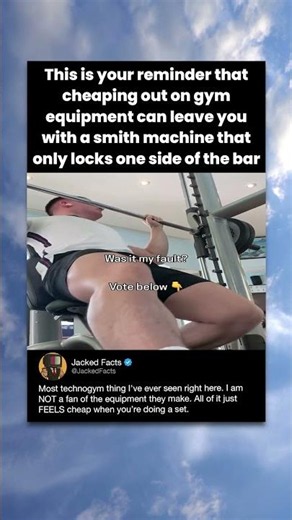 This is your reminder that cheaping out on gym equipment can leave you with