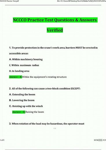 NCCCO Practice Test Questions and Answers Latest Verified Answers545 new video