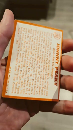 1964 topps Johnny Pesky 1 time All Star and Boston Red Sox Wall of fame Manger of the Boston Red Sox