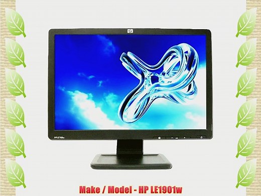 HP LE1901w Black 19 Screen 1440 x 900 Resolution Refurbished LCD Flat Panel Monitor
