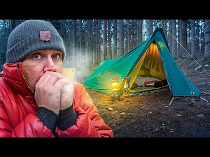 Freezing cold UK wild camping using only vintage equipment