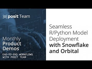 Deploying Scikit-learn models for in-database scoring with Snowflake and Posit Team