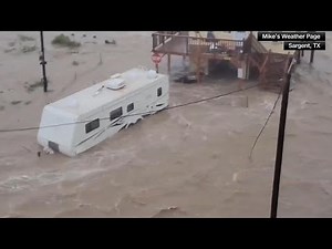 Hurricane Beryl floods Sargent, Texas | Raw video