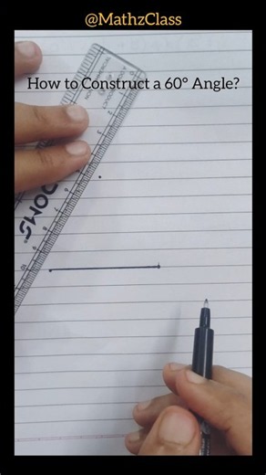 How to Construct a 60° Angle 📐 | Easy Construction | #shorts