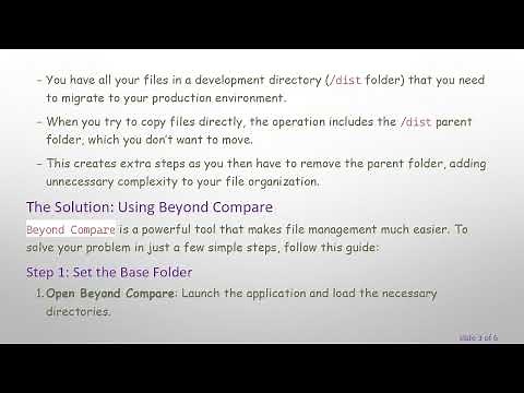 How to Move All Files Within a Folder Without Moving the Parent Folder Using Beyond Compare