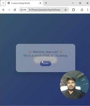 Create Dialog Box Using Only HTML Attributes | HTML Dialog Tag Tutorial #coding #webdevelopment