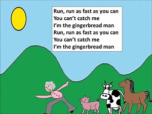 The gingerbread man song .Video Mp3s- vocal backing- lyrics-PPT