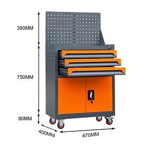 [Hot Item] Smooth-Glide Wheels Flexible Movement 3-Drawer Garage Tool Cart Rolling Lock with Wheels Tool Cart Large Capacity Tool Cart
