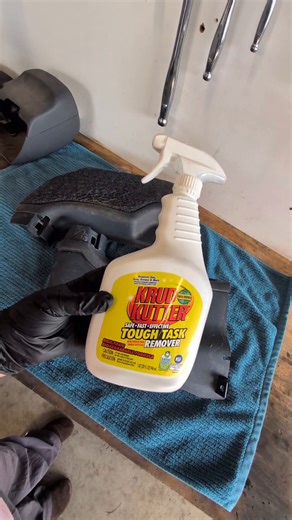 35 years of sticky mess? No problem 💪🚗 @melkranjc puts Krud Kutter Tough Task Remover to the test, lifting stubborn adhesive from a classic car like it’s nothing. From soap scum in the bathroom to sticky messes around the house, this spray makes even the toughest jobs feel easy 🧼 Available at Bunnings AU & Bunnings NZ. | Rust-Oleum ANZ