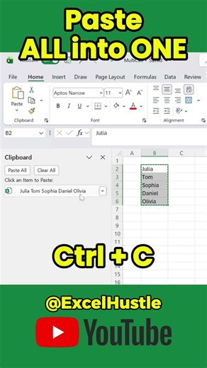 Paste Multiple Excel Cells Into One (No Formula!) | Excel Hustle