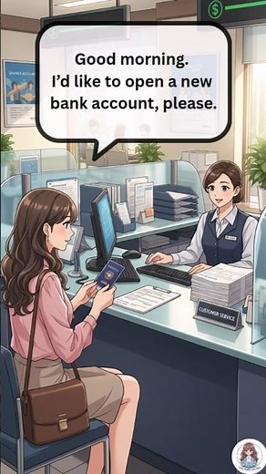 🏦 Opening a Bank Account | Easy English Conversation Practice #learnenglish #englishforbeginners