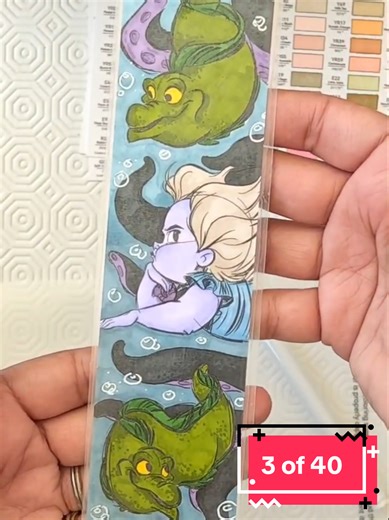 Today I colored Ursula again using my Ohuhu markers. I’ve really been enjoying painting with these markers and I love how vibrant the colors are. What do you think of this result? 🎨✨ #coloring #ohuhumarkers #disneycoloring #arttok #coloringbook