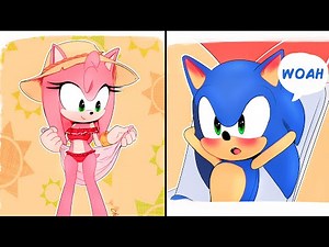 Beach Day - Sonic x Amy (Sonamy) Comic Dub Compilation