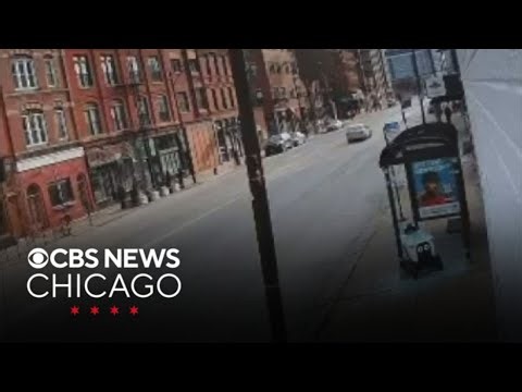 Video captures moment delivery robot crashes into CTA bus shelter in West Town