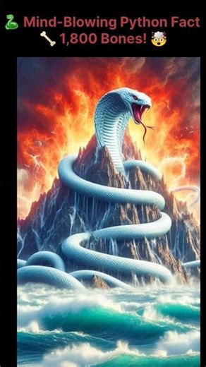 🐍 Mind-Blowing Python Fact 🦴 1,800 Bones! 🤯.