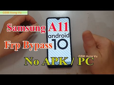 Samsung A11 Frp Bypass Android Q 10 2020 without Pc / APK.