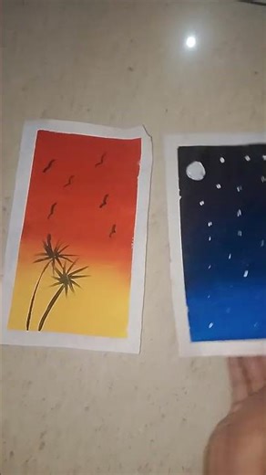 day and night time scenery