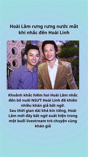 Hoài Lâm rưng rưng nước mắt khi nhắc đến Hoài Linh