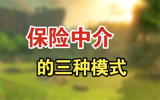 保险中介的三种模式