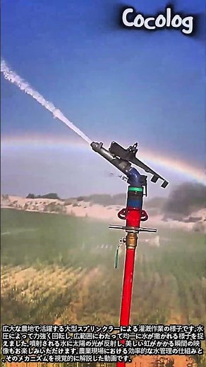 農地に水を撒く大型スプリンクラーの動き #worker #process #wateringsystem #technology #farm