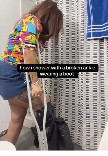 How I Shower with a Broken Ankle in a Boot