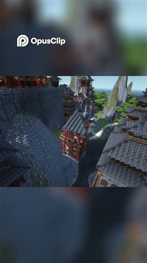 Epic Minecraft City Builds Asian Architecture on a Cliffside!