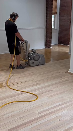 Witness the magic! ✨ We took these floors from dull and worn to...