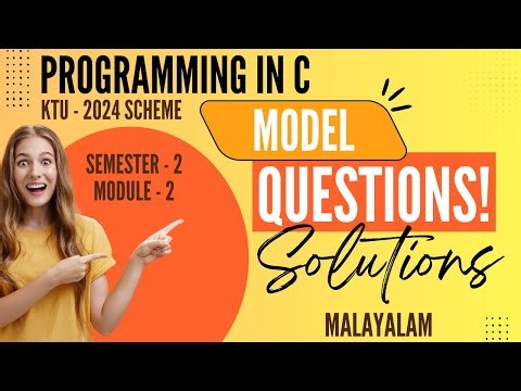 KTU BTECH 2024 Second Semester-Programming in C(Group A & B) Model Questions & Solutions : Module 2