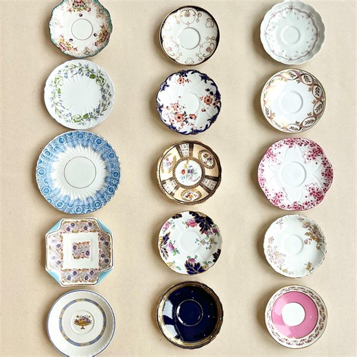 Multi Colour Plate Set, Vintage Mismatched Plates, Gallery Wall Plates - Etsy