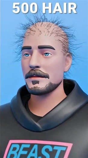 MrBeast in 20,000 Hair Particles! 😱 #mrbeast