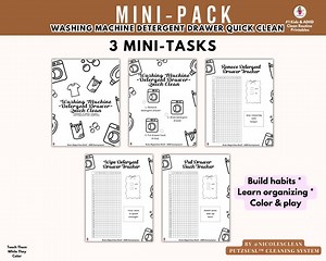 Washing Machine Detergent Drawer Quick Clean Mini Pack – ADHD Cleaning Printable – 3-step Habit Tracker - Etsy Canada