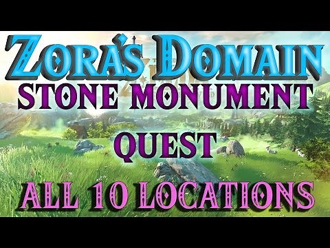 Zelda Breath of the Wild - Zora's Stone Monuments Quest