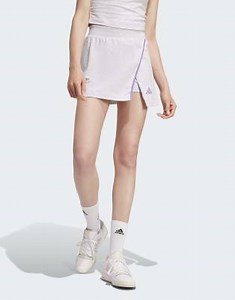adidas performance - Essentials - Cropped skort van katoen in lichtgrijs gemêleerd met opvallend gekleurde details | ASOS